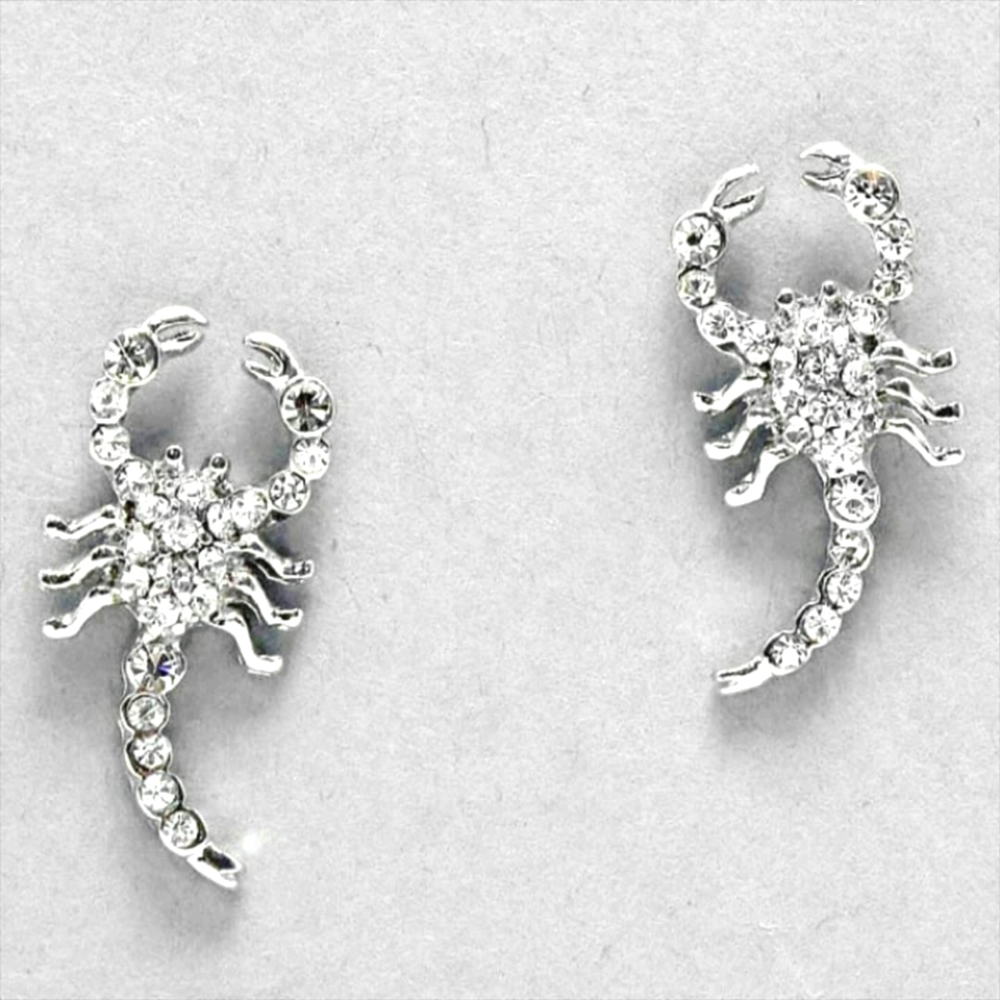 Silver Scorpion Studs